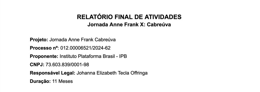 Capa jornada anne frank x