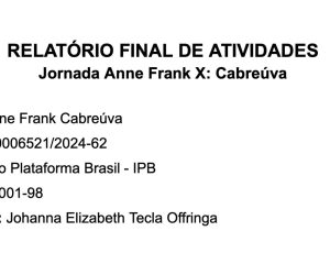 Capa jornada anne frank x